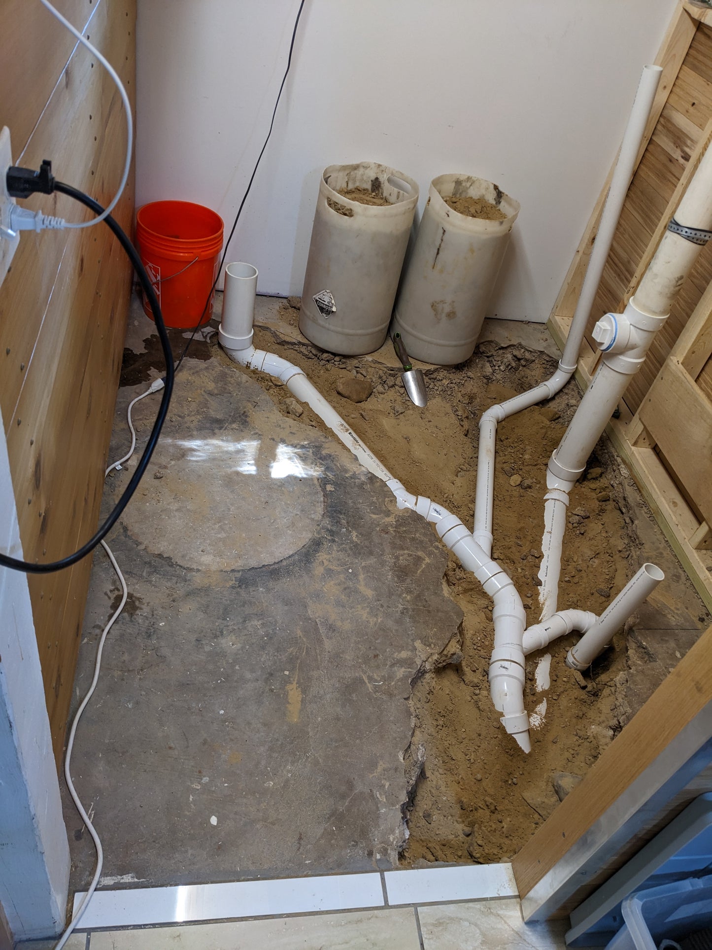 Master bathroom rough-in